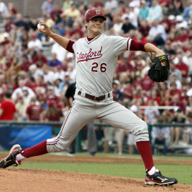 Senior Ace Mark Appel takes the mound tonight for the third time since his disastrous start in last season's Super Regionals. He owns a 1-1 career record against tonight's opponent, No. 23 Texas. (DON MONTAGUE/StanfordPhoto.com)