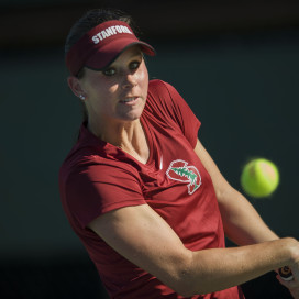 Freshman Taylor Davidson (above) was the fist Cardinal player off the courts in the team's 4-0 win at Utah. (DON FERIA/isiphotos.com)