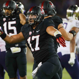 Fifth-year senior inside linebacker A.J. Tarpley has quietly become a leader of the Stanford defense over the last two years, even as he's been overshadowed by Shayne Skov. (David Elkinson/isiphoto.com)