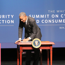 President Obama signed an executive order Friday afternoon (KEVIN HSU/The Stanford Daily)