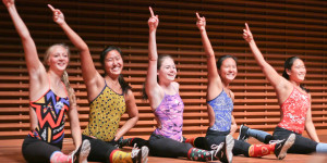 The Synchronized Swimming team performs (ANDREA LIM/The Stanford Daily)