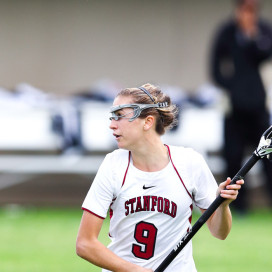 (HECTOR GARCIA-MOLINA/stanfordphoto.com) Senior midfielder Hannah Farr (above) has shown herself as a dynamic player on the women's lacrosse team thus far, and has the potential to be the star player this year.