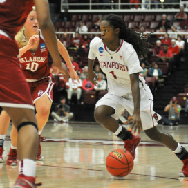 Sophomore guard Lili Thompson (above) is a quick, offensive sparkplug, that will become an increasingly dominant part of the realigning Stanford team. RAHIM ULLAH/The Stanford Daily.