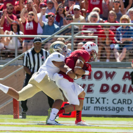 Stanford, CA -- August 30, 2014:  Stanford plays UC Davis in the season opener at Stanford Stadium. Stanford defeated the Aggies 45-0.