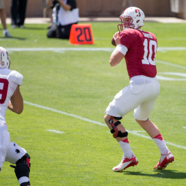 Sophomore quarterback Keller Chryst may see playing time this Saturday against Oregon State due to senior quarterback Kevin Hogan's ankle injury. (BOB DREBIN/isiphotos.com)