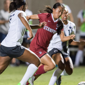 STANFORD, CA - September 11, 2015: The Stanford Cardinal vs Penn State Nittany Lions women's soccer match in Stanford, California. Final score, Stanford 0, Penn State 2.