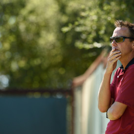 Stanford men's soccer head coach Jeremy Gunn (above) has brought his team into national relevancy since arriving on The Farm. Stanford is currently ranked No. 3 in the country behind Creighton and North Carolina. (RICHARD C. ERSTED/stanfordphoto.com)
