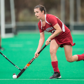 Senior midfielder Maddie Secco (above) has been dominant for the Cardinal so far this season, leading the team in points, assists, and goals. Secco notched a goal and an assist in the team's 3-2 overtime victory over No. 14 Northwestern.
(DAVID BERNAL/isiphotos.com)