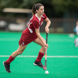 STANFORD, CA - October 31, 2014:  The Stanford Cardinal vs the UC Davis Aggies at Varsity Field Hockey Turf in Stanford, CA. Final score Stanford Cardinal 2, UC Davis Aggies 1.