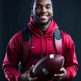 Despite growing up in the vicinity of three rival schools in North Carolina, the Big Game represents the first major college rivalry for freshman running back Bryce Love (above). (TRI NGUYEN/The Stanford Daily)