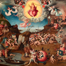 Hieronymus Bosch (the Netherlands, c. 1450–1516), Last Judgment, c. 1510. Oil on panel. Lent by Kirk Edward Long