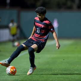 Freshman midfielder Amir Bashti (above) scored the third and fourth goals of his Stanford career in the second half against Santa Clara to push the Cardinal to a 3-1 victory and a spot in the NCAA third round despite the Cardinal having found themselves in an early hole. (CASEY VALENTINE/isiphotos.com)