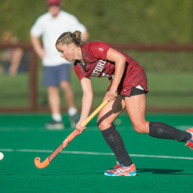 Senior defender Jessica Chisholm (above) scored Stanford's first goal of the game and her sixth of the season, tying her with classmate Maddie Secco as the team's leading scorer. Chisholm and Secco were among six seniors recognized in the last home game of the year (JOHN TODD/isiphotos.com).