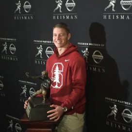 Sophomore running back Christian McCaffrey is one of three finalists for the 2015 Heisman Trophy. (JORDAN WALLACH/The Stanford Daily)