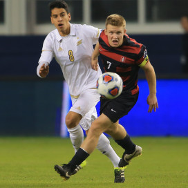 Stanford looks to win its first-ever national title when it takes on Clemson this Sunday at Sporting Park in Kansas City, Kansas. The team beat Santa Clara, Ohio State and Wake Forest  by a combined score of 8-3  before advancing to the final after edging Akron 8-7 in penalty kicks. (TONY QUINN)