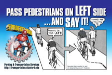 Slide: Pass pedestrians on the left