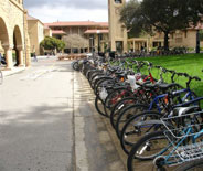 Photo of bicycles locked to bike rack