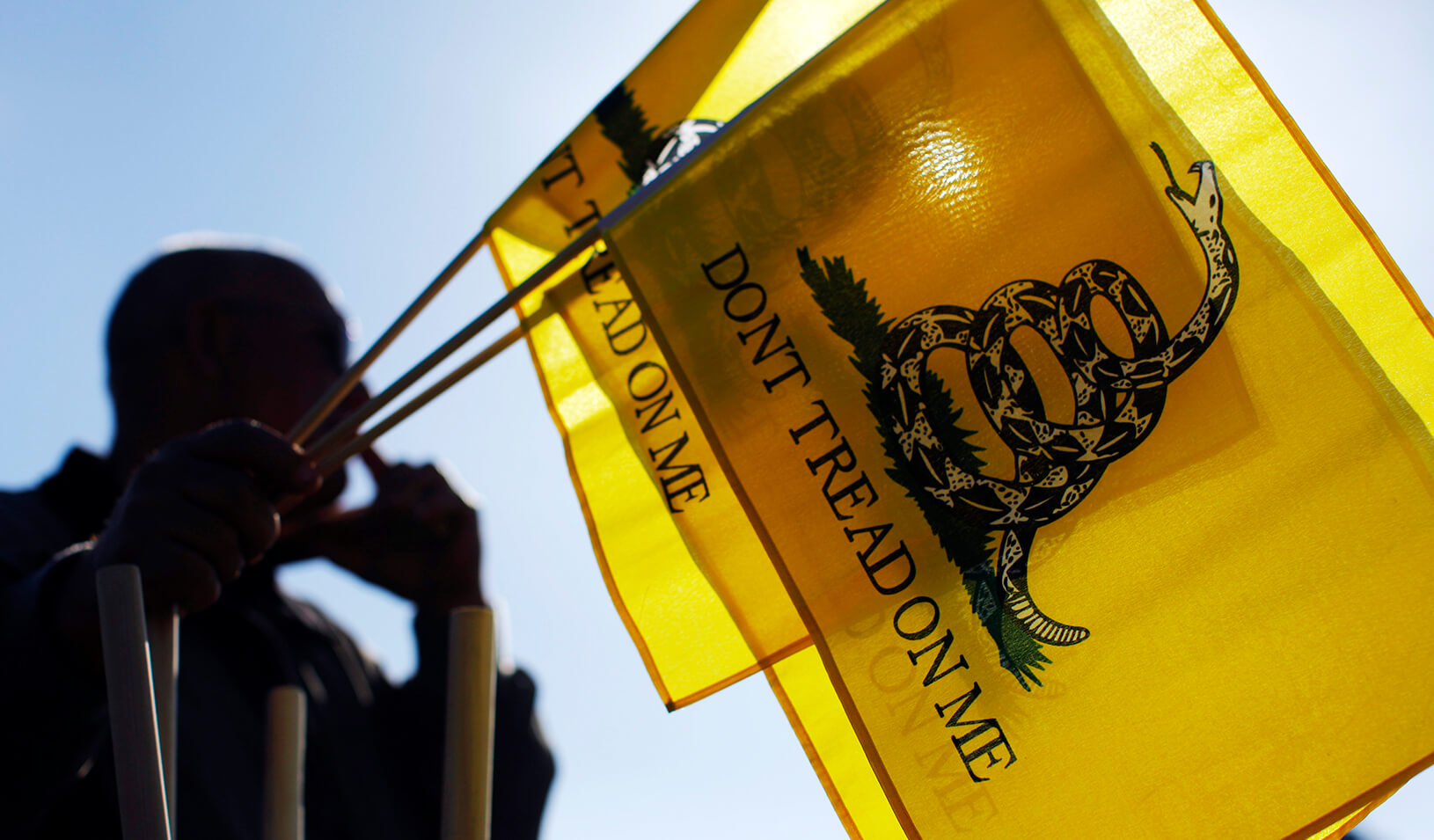 A vendor selling Tea Party flags | Reuters/Brian Snyder