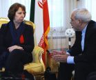 EU foreign policy head Catherine Ashton meeting with Iranian Foreign Minister Mohammad Javad Zarif