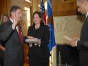 Attorney General Eric Holder administering the oath of office to James Cole the new Deputy Attorney General. The Deputy Attorney General advises and assists the Attorney General in formulating and implementing departmental policies and programs and in providing overall supervision and direction to all organizational units of the Department.