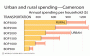 Cameroon: Urban and Rural Spending on Transportation