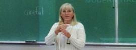Faculty member teaching a Sign Language class