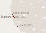 Location of Stanford Campus on a map
