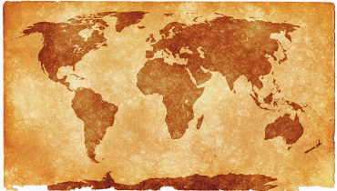 Sepia colored world map