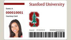 Sample Stanford courtesy card