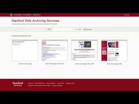 SLAC Earliest Websites in Stanford Wayback