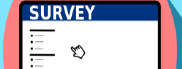 computer screen showing an online survey