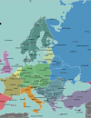 color coded map of immigration in europe