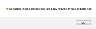 message saying that linkage process may take a few minutes