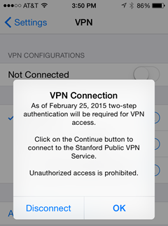 connect to Stanford VPN