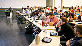 Photo of a group of students sitting at desks