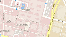 Location map for Lane Medical Library