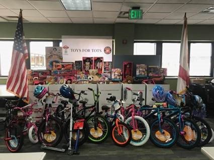 Donated bikes and toy for children