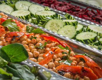 Fresh vegetables at the salad bar