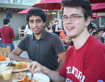 Outdoor dining at Florence Moore dining hall