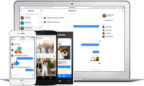 Facebook Messenger on desktop and phone