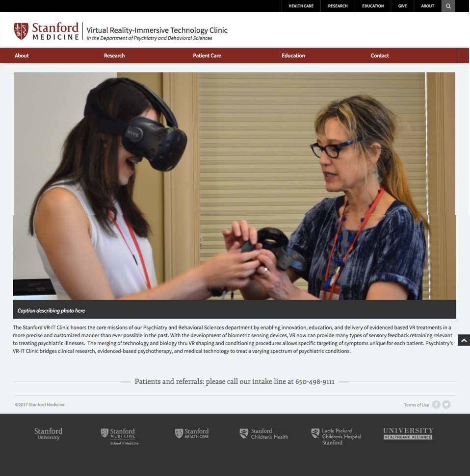   TRAINING PROVIDERS IN VIRTUAL REALITY DELIVERED COGNITIVE BEHAVIOR THERAPY &nbsp;  