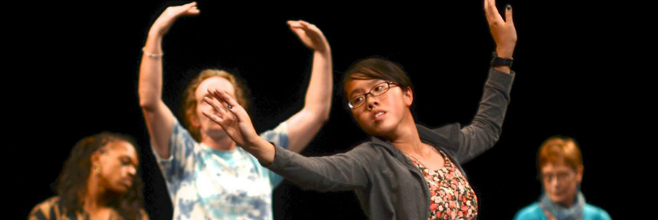 ITALIC student Gloria Chua performs in The Show Must Go On.