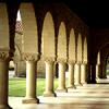 Rows of arches in the quad.