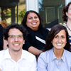 Detail of the Haas Center homepage banner, showing Haas staff.