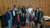 Human Genetics Scholars with ASHG Board and HGSI Advisory Group Members along with representatives of HGSI funding partners, NHGRI and Biogen, during the ASHG 2019 Diversity Reception.