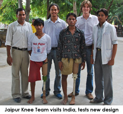 Students with knee they designed