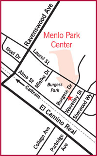 Map for Blood Center Menlo Park