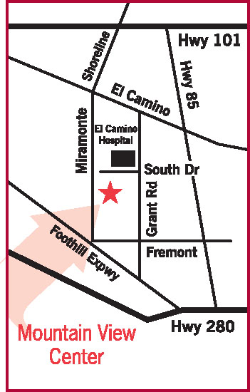 Map for Blood Center Mountain View