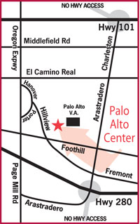 Map for Blood Center Palo Alto