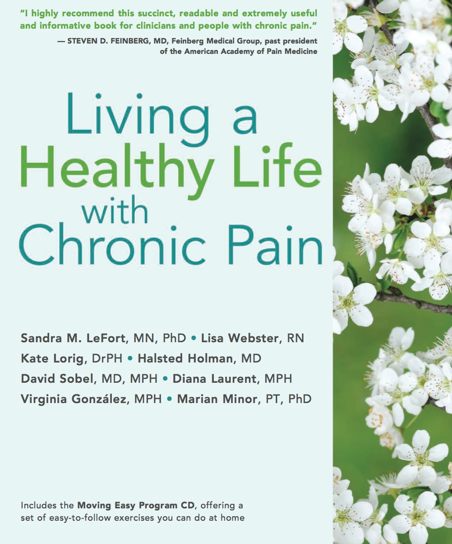 Link to Publisher's site for Living a Healthy Life with Chronic Pain book and Moving Easy CD